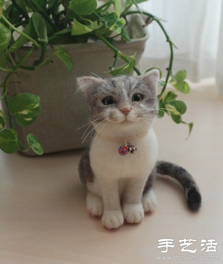 超萌的手工制作羊毛氈貓咪玩偶 -  itrip.net.cn