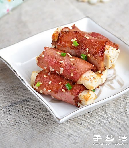 培根豆腐卷的做法圖解教程 -  itrip.net.cn