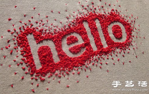 不織布刺繡小清新“hello”文字 -  itrip.net.cn