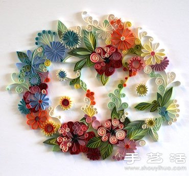 衍紙手工制作漂亮花卉圖案 -  itrip.net.cn