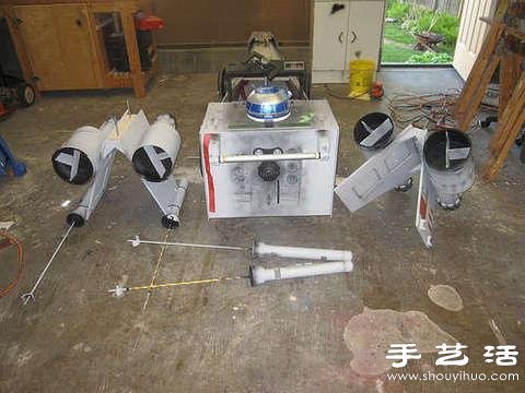 紙箱變廢為寶DIY星球大戰(zhàn)X-wing樣式小車(chē) -  itrip.net.cn
