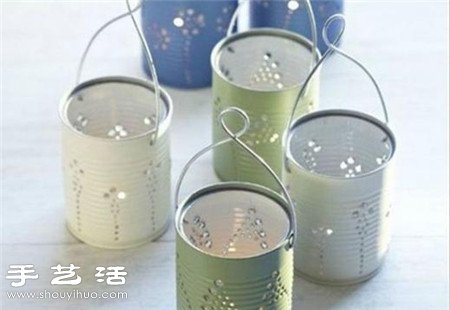 鐵罐變廢為寶 手工制作浪漫可懸掛燭臺 -  itrip.net.cn