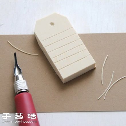紙質(zhì)標(biāo)簽+橡皮擦 DIY手工制作標(biāo)簽印章 -  itrip.net.cn
