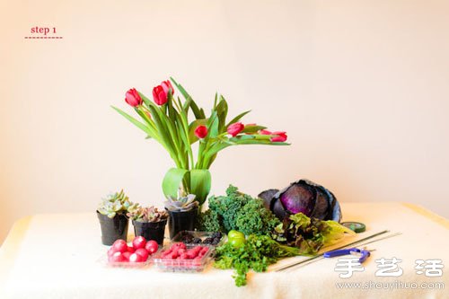 多肉植物DIY制作色彩亮麗手捧花 -  itrip.net.cn
