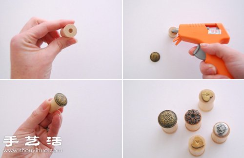 紐扣+木線軸 DIY手工制作復(fù)古蠟?zāi)喾庥?-  itrip.net.cn