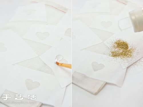 舊物改造：收納袋創(chuàng)意DIY閃亮心形圖案 -  itrip.net.cn
