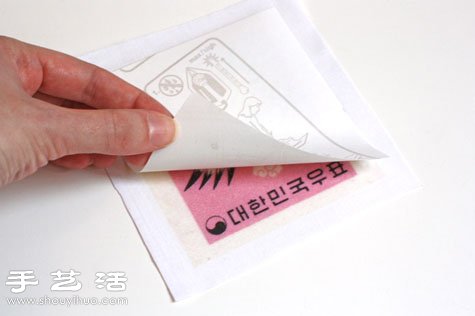 不織布手工制作郵票圖案杯墊 -  itrip.net.cn