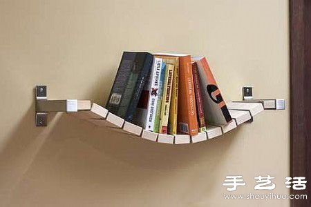 多余木地板廢物利用制作時尚創(chuàng)意書架 -  itrip.net.cn