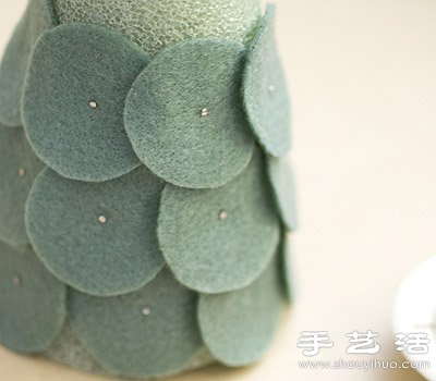 海綿+毛氈布 手工制作迷你裝飾圣誕樹 -  itrip.net.cn
