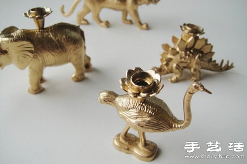 動物玩偶創(chuàng)意改造 DIY迷你動物蠟燭臺 -  itrip.net.cn