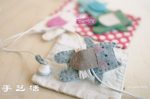 毛氈布DIY制作的可愛(ài)貓咪收線器 -  itrip.net.cn
