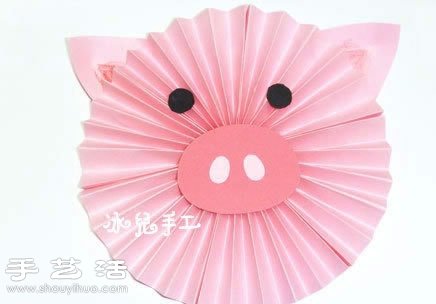 紙張+雪糕棒 手工制作可愛小豬紙扇 -  itrip.net.cn