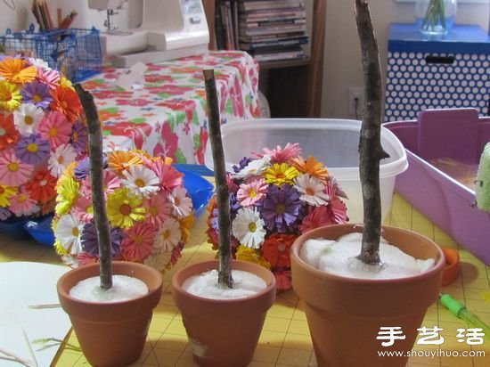 DIY手工制作漂亮的紙藝花卉盆景 -  itrip.net.cn