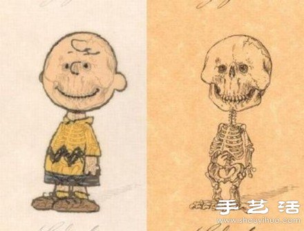 畫家的奇思妙想：卡通人物照X光是啥樣？ -  itrip.net.cn