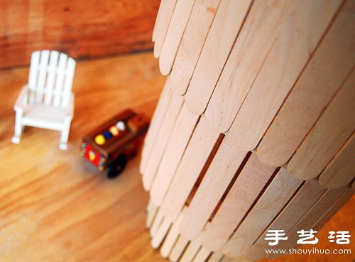 冰棒棍+繡花撐 DIY手工制作精致吊燈 -  itrip.net.cn