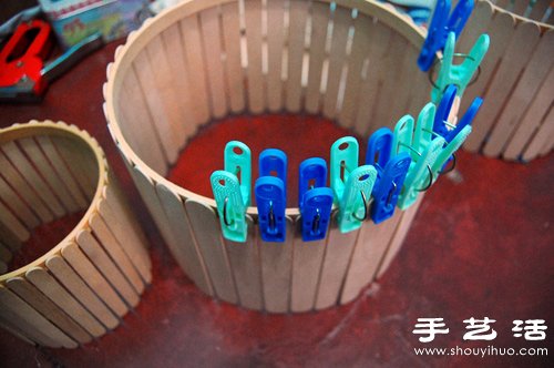 冰棒棍+繡花撐 DIY手工制作精致吊燈 -  itrip.net.cn