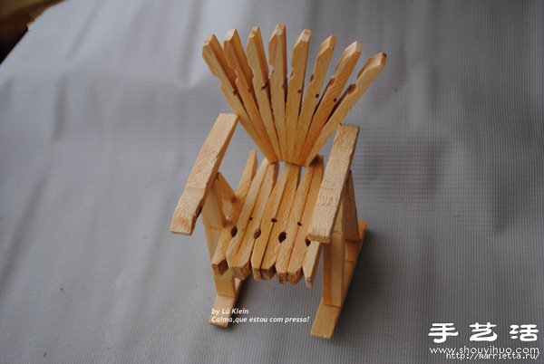 木夾子創(chuàng)意DIY 手工制作靠背椅 -  itrip.net.cn