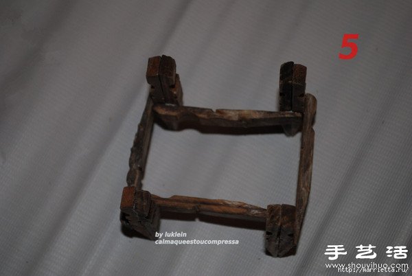 木夾子創(chuàng)意DIY 手工制作靠背椅 -  itrip.net.cn