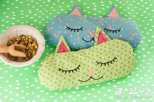 不織布DIY制作安神養(yǎng)心的貓臉香薰枕頭 -  itrip.net.cn
