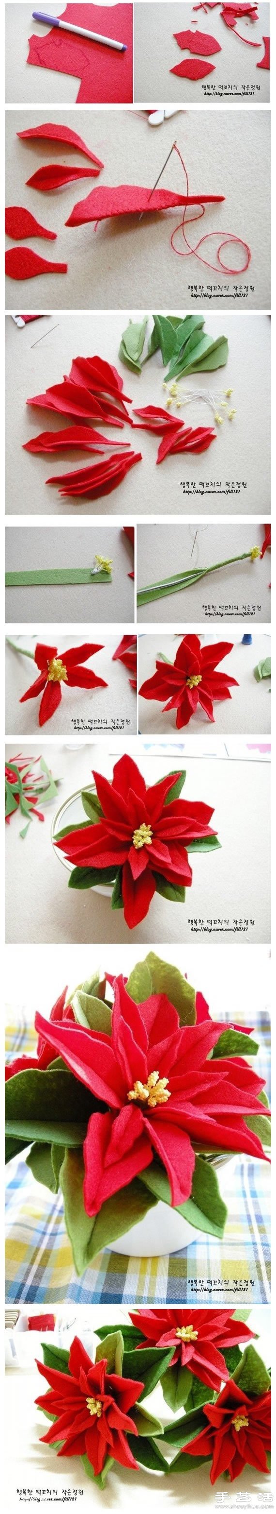 布藝手工制作漂亮裝飾花卉圖解教程 -  itrip.net.cn