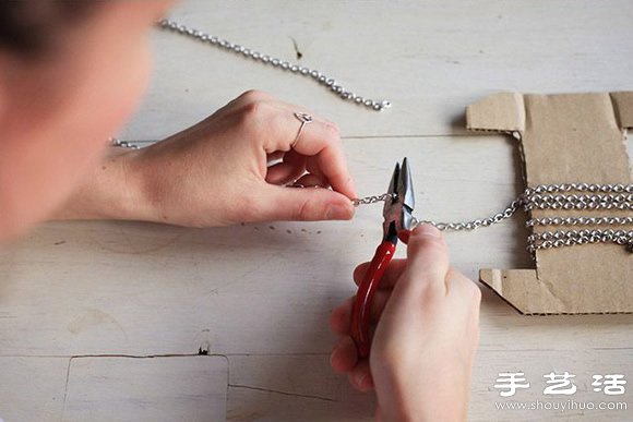 編織繩+金屬鏈 DIY手工制作超美項鏈 -  itrip.net.cn