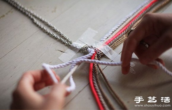 編織繩+金屬鏈 DIY手工制作超美項鏈 -  itrip.net.cn