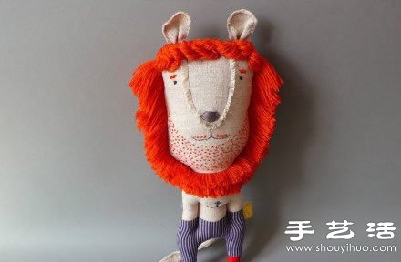 可愛的手工布藝獅子玩偶 -  itrip.net.cn