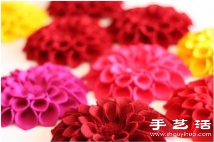 不織布教程：多層花瓣胸花DIY手工制作 -  itrip.net.cn