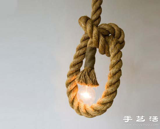 創(chuàng)意DIY復(fù)古麻繩吊燈 -  itrip.net.cn