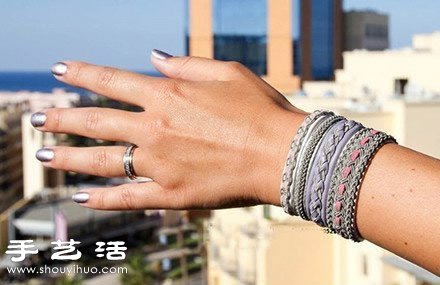 寬版皮革手鏈/手環(huán)的編法圖解 -  itrip.net.cn