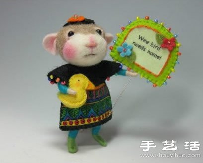 超萌的手工羊毛氈小動物玩偶 -  itrip.net.cn