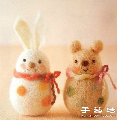 超萌的手工羊毛氈小動物玩偶 -  itrip.net.cn
