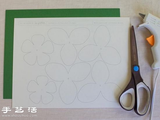 卡紙手工制作梔子花手工花圖解教程 -  itrip.net.cn
