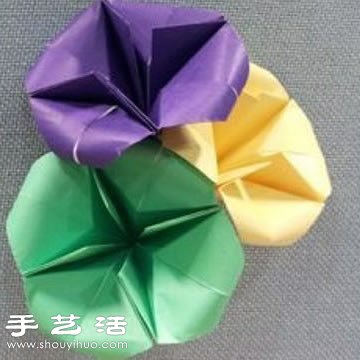 折紙牽牛花手工花制作圖解教程 -  itrip.net.cn