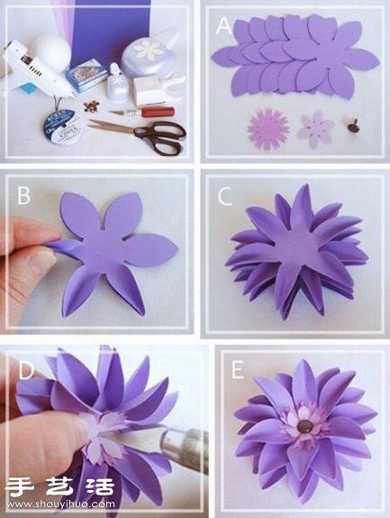 卡紙制作漂亮的立體紙花手工花包裝裝飾 -  itrip.net.cn