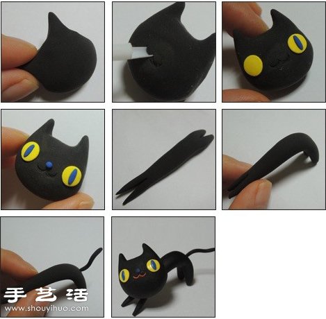 橡皮泥/軟陶/粘土手工制作貓貓玩偶的方法 -  itrip.net.cn