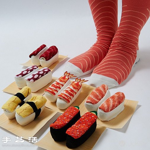 日本人發(fā)明的創(chuàng)意生魚片壽司襪子 -  itrip.net.cn