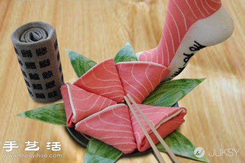 日本人發(fā)明的創(chuàng)意生魚片壽司襪子 -  itrip.net.cn