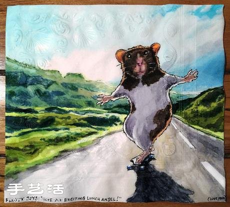 有愛(ài)媽媽為孩子們創(chuàng)作的餐巾紙畫(huà) -  itrip.net.cn