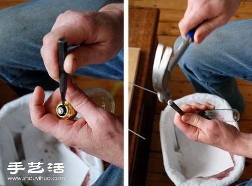 燈泡+鐵絲 廢物利用制作藝術(shù)范兒花瓶 -  itrip.net.cn
