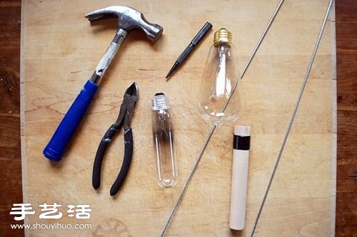 燈泡+鐵絲 廢物利用制作藝術(shù)范兒花瓶 -  itrip.net.cn