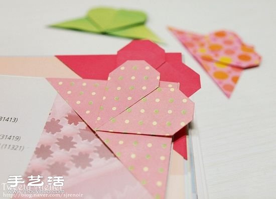 新穎的心形書簽/折紙書簽手工制作圖解教程 -  itrip.net.cn
