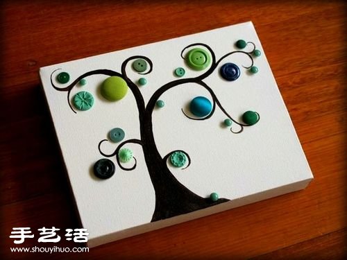 可愛(ài)紐扣拼貼畫DIY 拼貼畫用紐扣做的方法 -  itrip.net.cn