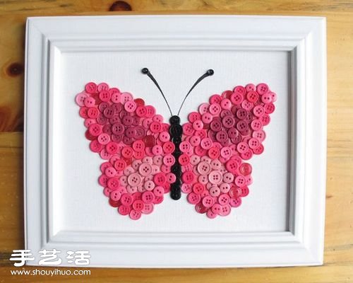 可愛(ài)紐扣拼貼畫DIY 拼貼畫用紐扣做的方法 -  itrip.net.cn