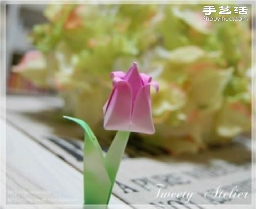 折紙含苞待放百合花紙花手工制作圖解教程 -  itrip.net.cn