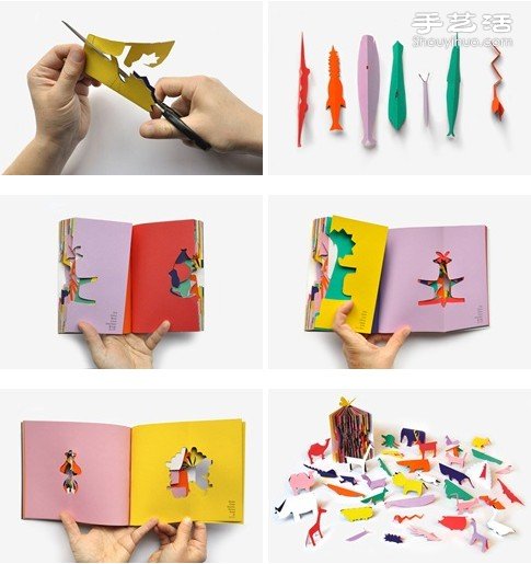 舊書本雜志DIY手工制作充滿創(chuàng)意剪影書 -  itrip.net.cn