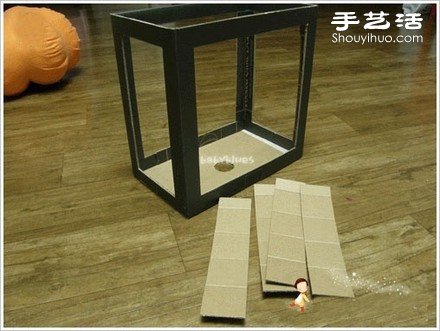 廢舊紙箱廢物利用手工制作漂亮臺(tái)燈圖解教程 -  itrip.net.cn