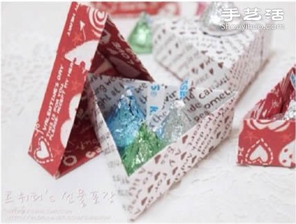 三角形紙盒包裝盒糖果盒子的折法 -  itrip.net.cn