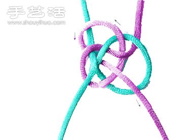 雙線紐扣結(jié)的編法圖解 -  itrip.net.cn