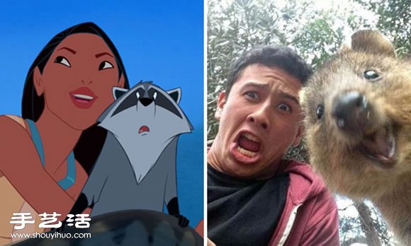 動畫場景真人版 人類和動物們的搞怪自拍照 -  itrip.net.cn